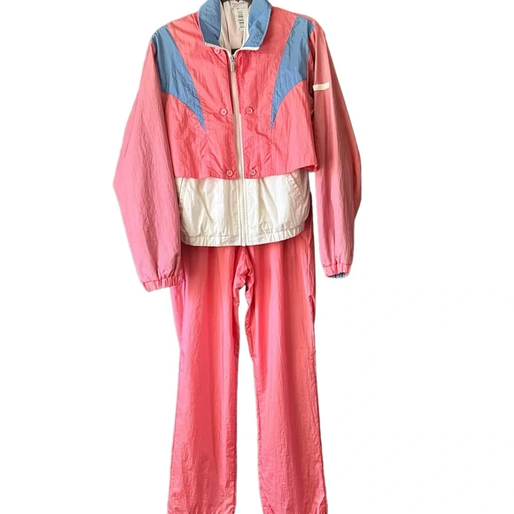 ***SOLD***Descente made Japan Vintage Womens 3 piece Colorblock  Windbreaker - Picture 2 of 13